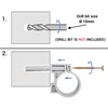 (4 pcs) Grey Plastic Clamps for 38-41 mm Pipes, Hose