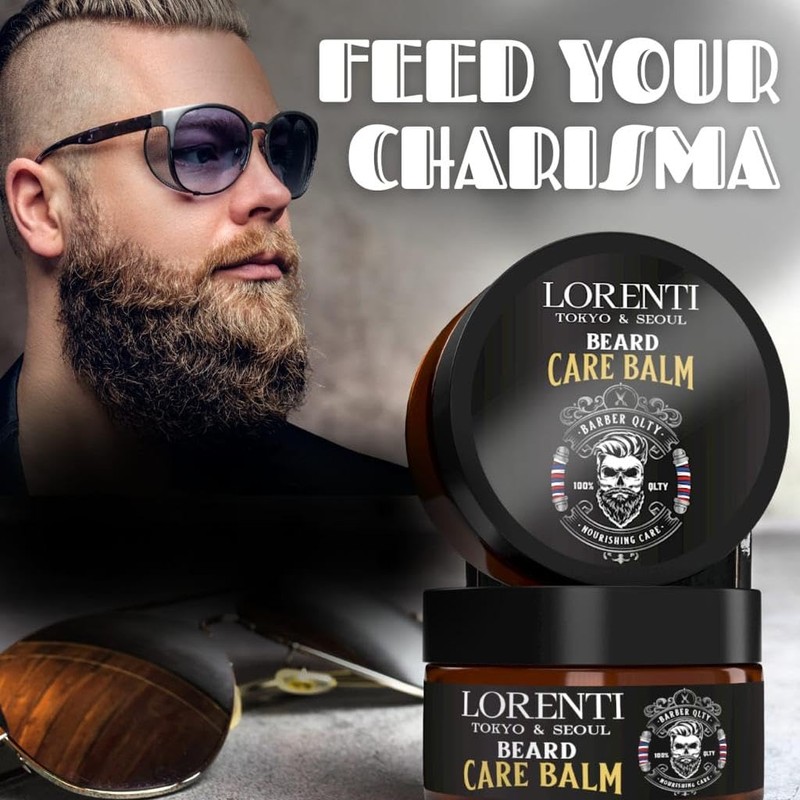 Lorenti Beard Mustache Balm for Hair Loss & Dandruff Treatment,