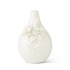 K&K Interiors 10.5 Inch White Ceramic Bottle Neck Vase with