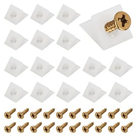 50 Pcs Drawer Supports, White Plastic Drawer Bottom Sagging Repair Fixing Mending Wedges with Screws for Furniture