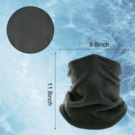 OJIOUI 4 Pack Winter Neck Warmers Face Mask Fleece Neck Gaiter Mask Face Cover for Men Women Cold Weather Balaclava Scarf (Black+Grey+Navy Blue+Army Green)