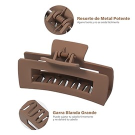 Pinzas para Cabello, Pinzas Pelo para Mujer, Antideslizantes Pinzas para el Pelo, Plástico Coloridas Hair Claw Clips con Resorte Fuerte, Garra Grande Clips para Mujeres.