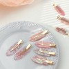 EZ PEACH Non-marking Bangs Clips, Tortoise Shell Style, 4 Pieces,