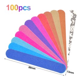 Doryum 100 Pcs Nail Files, Professional 100/180 Grit Emery Board Double Sided Nail Buffer Files Manicure Nail Care Tools to Shape and Repair for Home and Salon Use