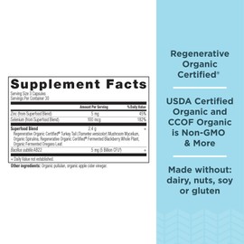 Ancient Nutrition Gut Health Supplement, Regenerative Organic Certified Candida Capsules, Provides Occasional Diarrhea, Constipation, Gas and Bloating Relief, Supports Immune Function, 90 Count