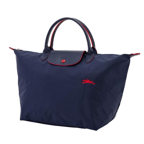 Longchamp Le Priage Club Tote Bag, M, Women's, 1623, 619, 556, Navy Le Pliage Club, Bag, Foldable, Nylon, Travel