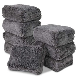 Liquid X Premium Grade Large Plush Microfiber Applicator Pads - 5" x 3" (8 Pack)