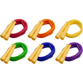 Champion Sports Licorice Jump Rope for Fitness, Assorted Colors - Speed Jump Ropes with Contoured Handles for Exercise, Cross Training, Boxing - Single Premium Skipping Rope for Kids, Adults