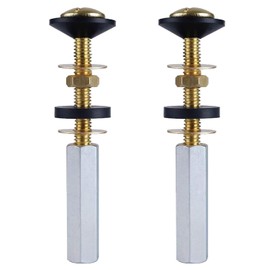 2 Pack Universal Toilet Tank to Bowl Bolt Kits, antfees Heavy Duty Toilet Seat Bolts Replacement Kit with Long Nuts Rubber Washers, Easy to Install