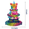 Rainbow Neon Leopard Cupcake Stand Cheetah Birthday Party Decorations 3