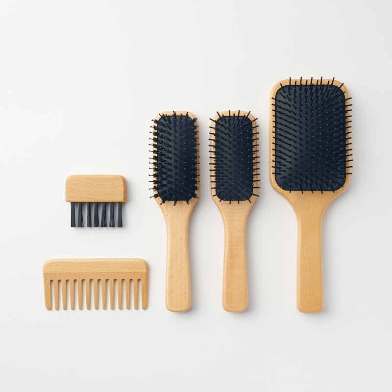 MUJI OFA37A0S Beech Wood Cleaning Brush for Hair Brush