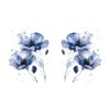 Anniversary House Tiflair Navy Delicate Florals Design Luxury Napkins 3ply