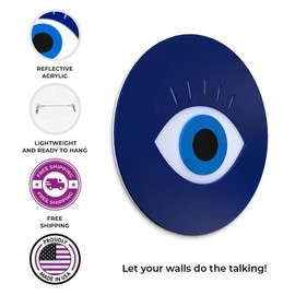Evil Eye - Size: 19x19, EVIL EYE: Blue