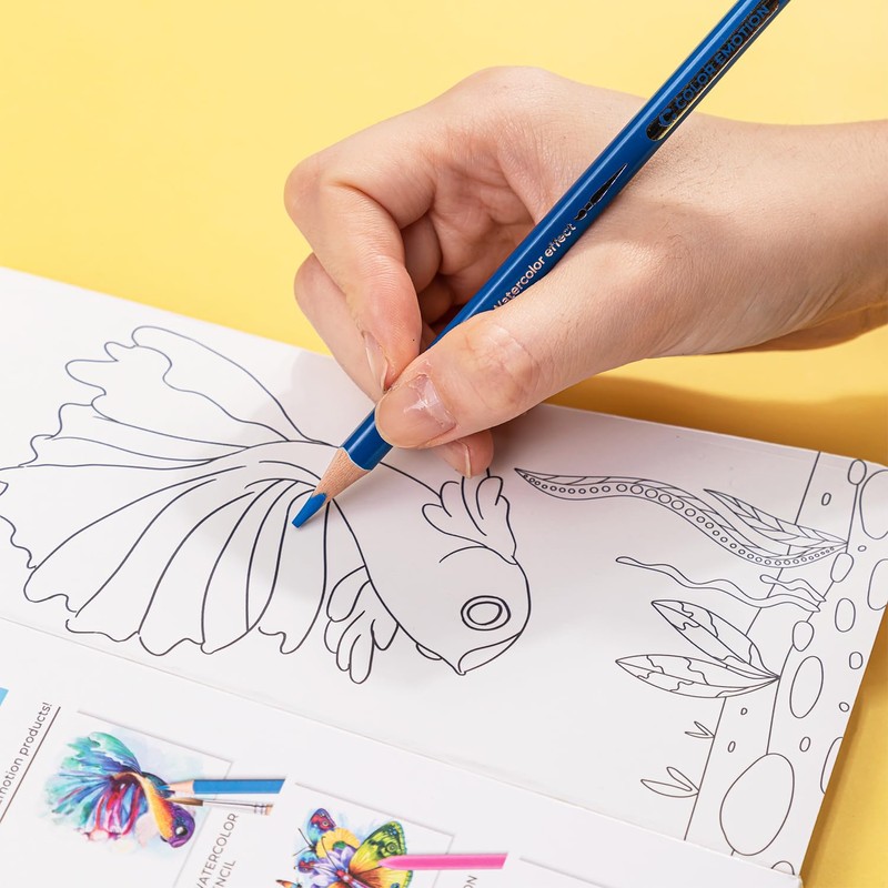 deli Watercolour Pencils Set, 24 Brilliant Colours