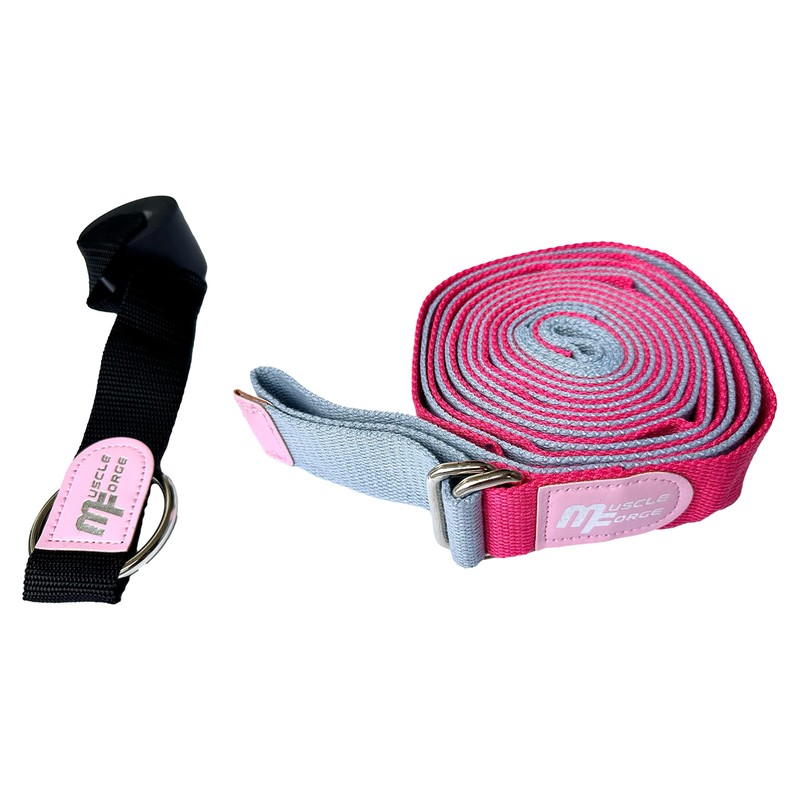 MuscleForge® Yoga Strap for Stretching, Leg Stretcher, Yoga Strap with