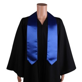 GradClassical Unisex Adult Plain Graduation Stole Sash 60" (Royal)