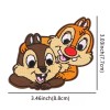 Chip and Dale Characters 3.03" Tall Iron-On/Sew-On Embroidered Patch