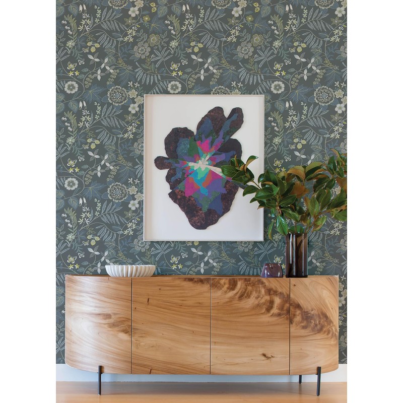 Scott Living Marilyn Light Grey Floral Trail Wallpaper