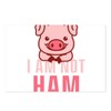 CafePress I Am Not Ham Vegetarian V Postcards (Package of