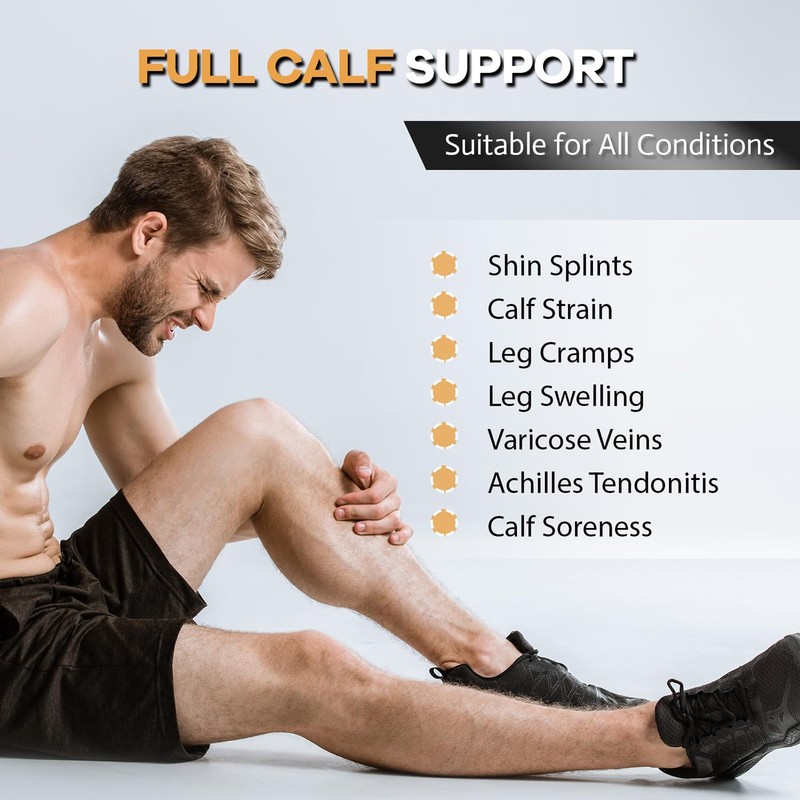 ITHW Copper Calf Compression Sleeves for Men and Women, Leg