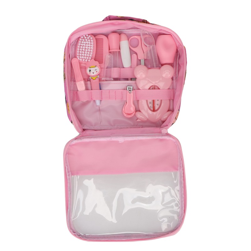 Baby Healthcare Kit Scissors Nail Clippers Tweezers Feeding Spoon Thermometer