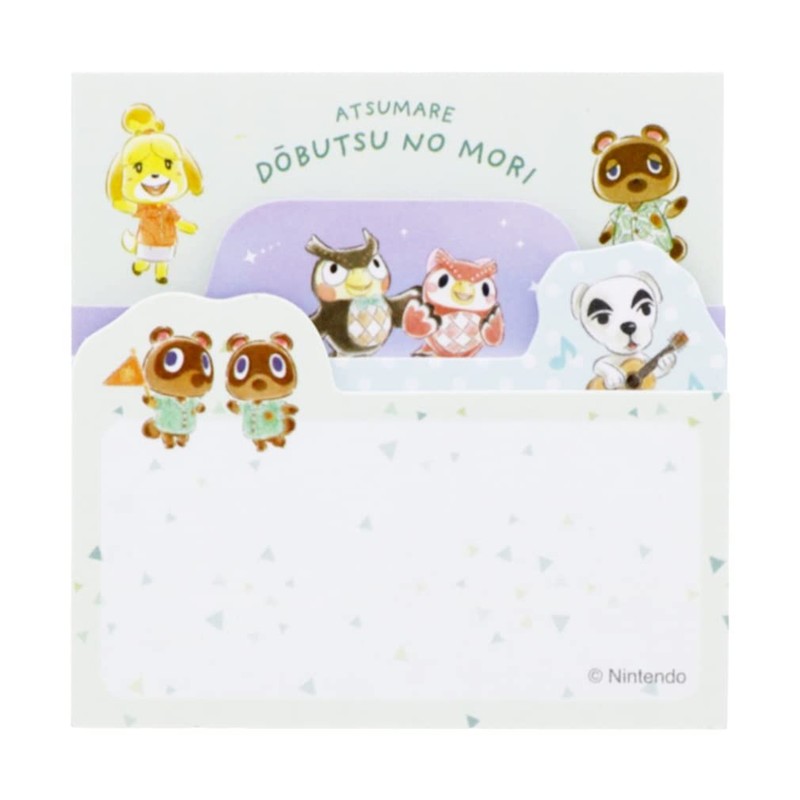 Sunstar Stationery Atsume Animal Crossing Sticky Notes, Die Cut Blocks,