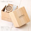 NFK-76100 Women's Men's Wooden Case Leather Strap Lightweight Analog Quartz