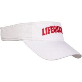Visera salvavidas | Sombrero de guardia profesional, gorra roja para hombre y mujer, uniforme para disfraz, Blanco, One Size
