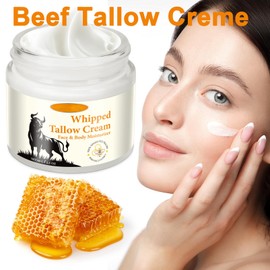 ARCHIDATE Beef Taloow Cream with Honey - Moisturising Cream Face Beef Tallow Cream - Anti-Wrinkle Cream Honey Balm - Beef Sebum Balm for Skin Care - Deep Nourishing Care for Face and Body Cream