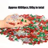 CCINEE 4800pcs Christmas Confetti,Snowflake Santa Claus Metallic Foil Sequins Glitter