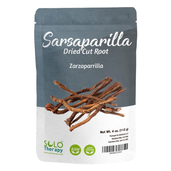 Sarsaparilla Dried Cut Root , 4 oz. , Smilax Medica , Raíz De Zarzaparrilla 4 oz. Tea , Sarsaparilla Herbal Tea , Product From México , Packaged in the USA (4 oz.)