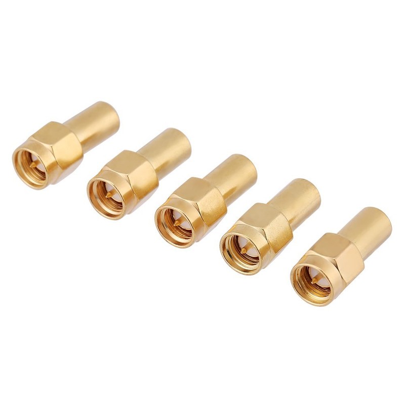 5pcs SMA Male Connector Coaxial Adapter RF Terminal Terminal Terminal