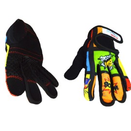 Kiddimoto Kids Cycling Gloves| Anti-Slip Kids Bike Gloves for Boys and Girls| Full Finger Mountain Bike Gloves for BMX, MTB Riding, Gymnastics, Scooters, Skateboard, Balance Bike, Rollerblade.