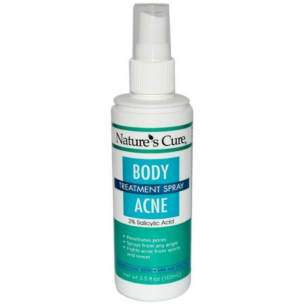 Nature's Cure Body Acne Treatment Spray 3.5 oz (Pack of 2)