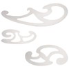 UNICRAFTALE 3 Pieces French Curve Ruler Stainless Steel Drawing Stencils