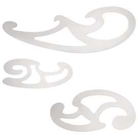 UNICRAFTALE 3 Pieces French Curve Ruler Stainless Steel Drawing Stencils Tool Multifunctional Comic Stencils Tool Set Pattern Making Drawing Ruler Professional Drawing Woodworking