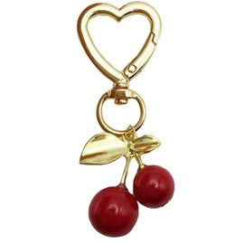 MBZRQKZS Cherry Keychain Glitter Cherry Bag Charm with Key Ring Cute Purse Charm Accessories for Women,Type 1