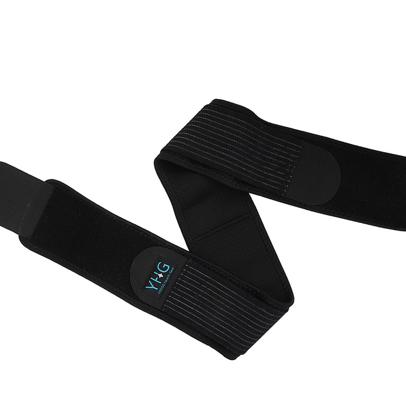 Breathable Adjustable Sacroiliac Lumbar Support Belt Black M
