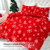 YIYEA Christmas Fluffy Duvet Cover King Size, Luxury Ultra Soft