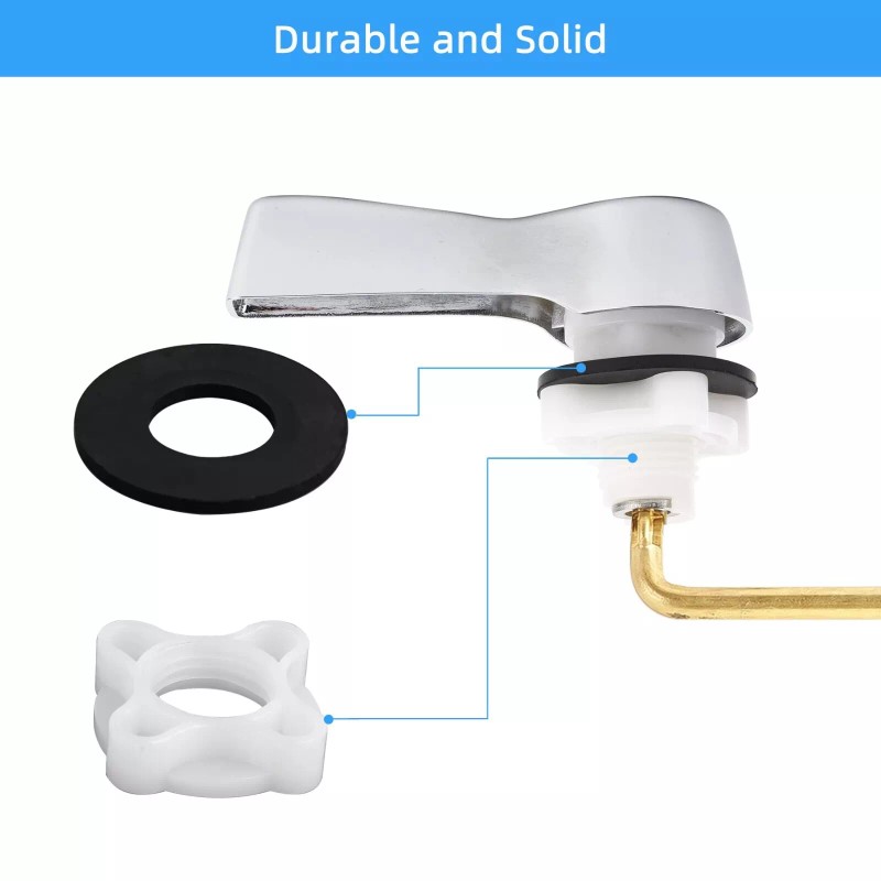 Hibbent Toilet Tank Flush Lever Replacement, Universal Front Mount Handle