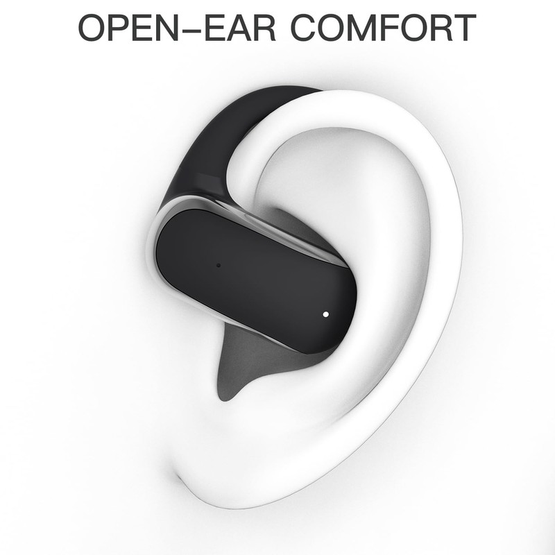 2.4GHz Wireless TV Headphones for Seniors, Open-Ear Hook Design for