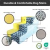 RUBLELITIE Pet Stairs for Dogs 3-Step Non-Slip High-Density Foam with