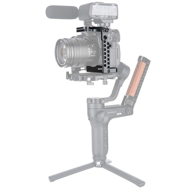 [Update Version]NICEYRIG GH5 GH5s Camera Cage with Cold Shoe NATO