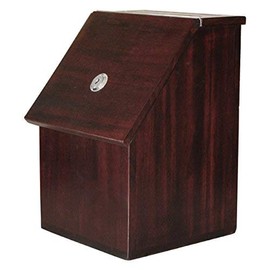 MCB - Wood Suggestion Box - Donation Box - Ballot Box - Locking with 2 Keys - For Wall or Counter Top (Furniture Brown)