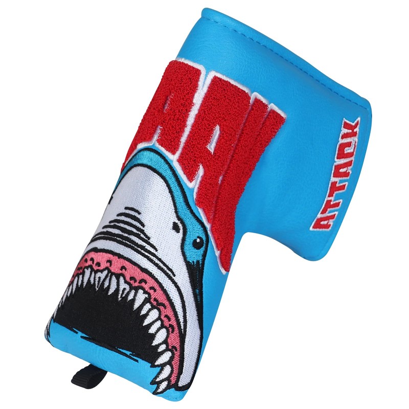 Golf Putter Blade Club Head Cover Pingtype Magnetic Blue PU
