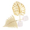 FUNOMOCYA 2pcs Gold Iron Leaf Decor Tabletop Metal Leaf Ornaments