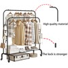 SUOERNUO Garment Rack with Wheels Clothing Rack for Hanging Clothes
