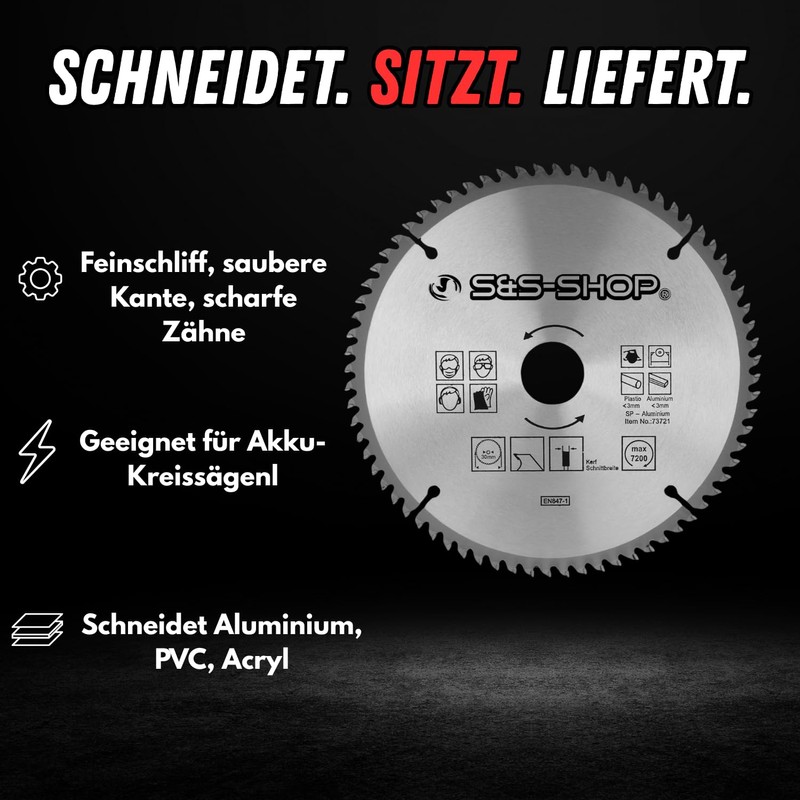 Circular Saw Blade for Aluminium or Plastic - Diameter 160