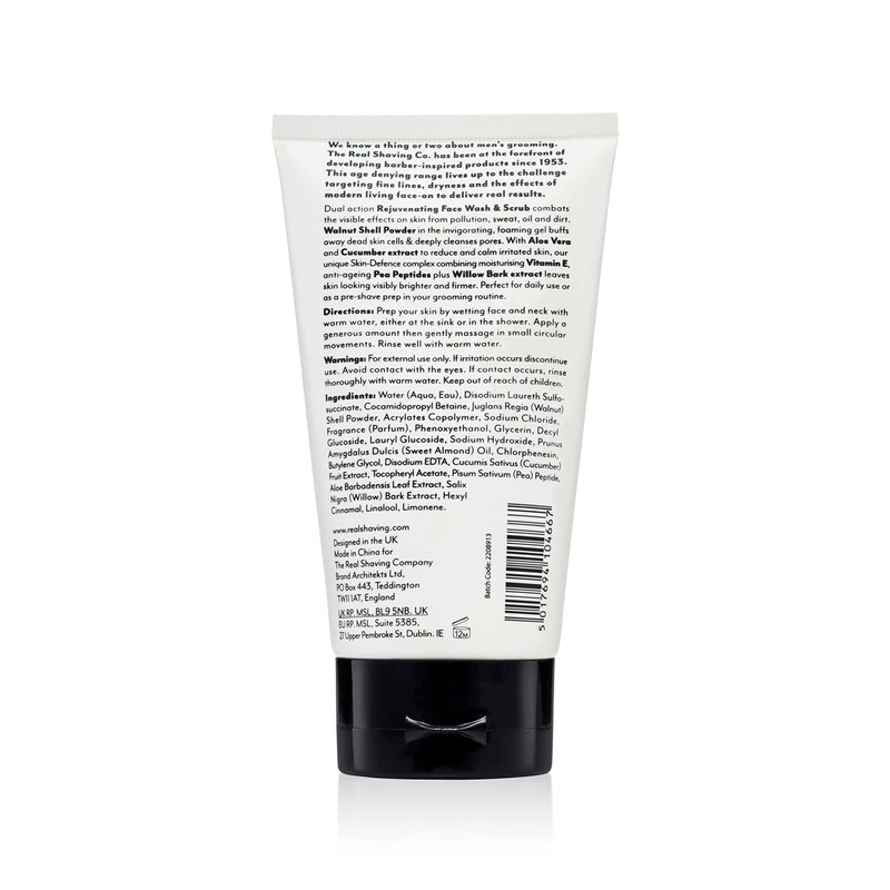 The Real Shaving Company Rejuvenating Wash Face And Scrub 180g