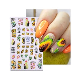Flowers Camellia Nail Stickers Geometric Line Floral Leaf Daisy Rhododend Decals F940 Nail Wraps Stickers Manicure Supplies for Women Nails Full Long Lasting Easy Apply and Remove